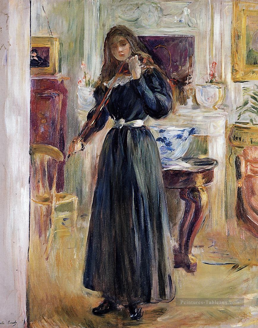 Julie joue du violon Berthe Morisot Peintures à l'huile